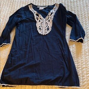 Gretchen Scott Designs Navy Tunic